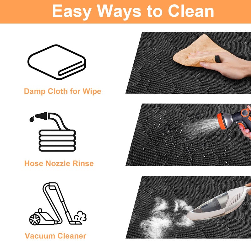 Mancro Dog Car Seat Cover for Back Seat, 2026 Upgraded 600D Heavy Duty Waterproof & Scratch-Resistant Dog Hammock for Car, Back Seat Pet Cover for Dogs with Sedan, Trucks and SUVs, Standard, Black - Image 5